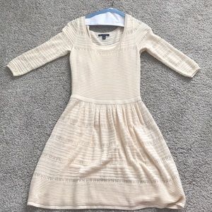 Cream colored sweater dress
